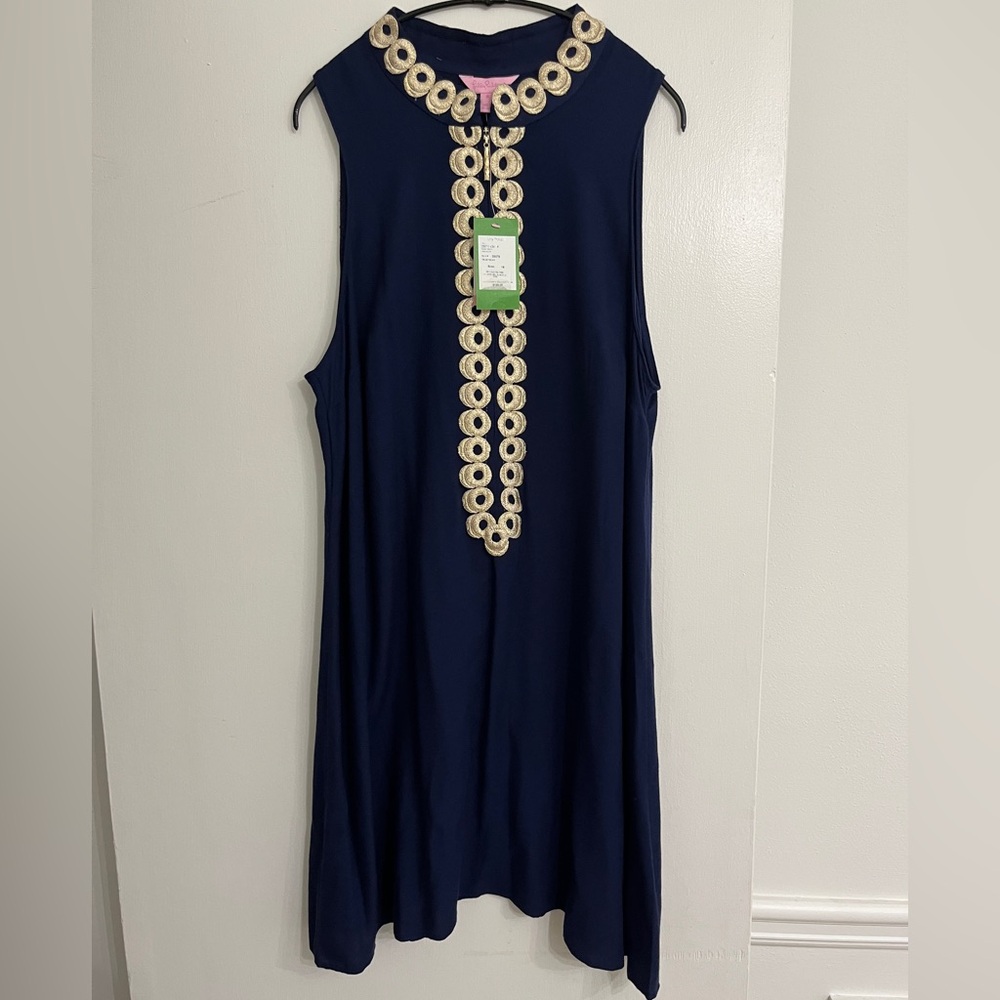 Lilly Pulitzer Jane Shift True Navy Size 16